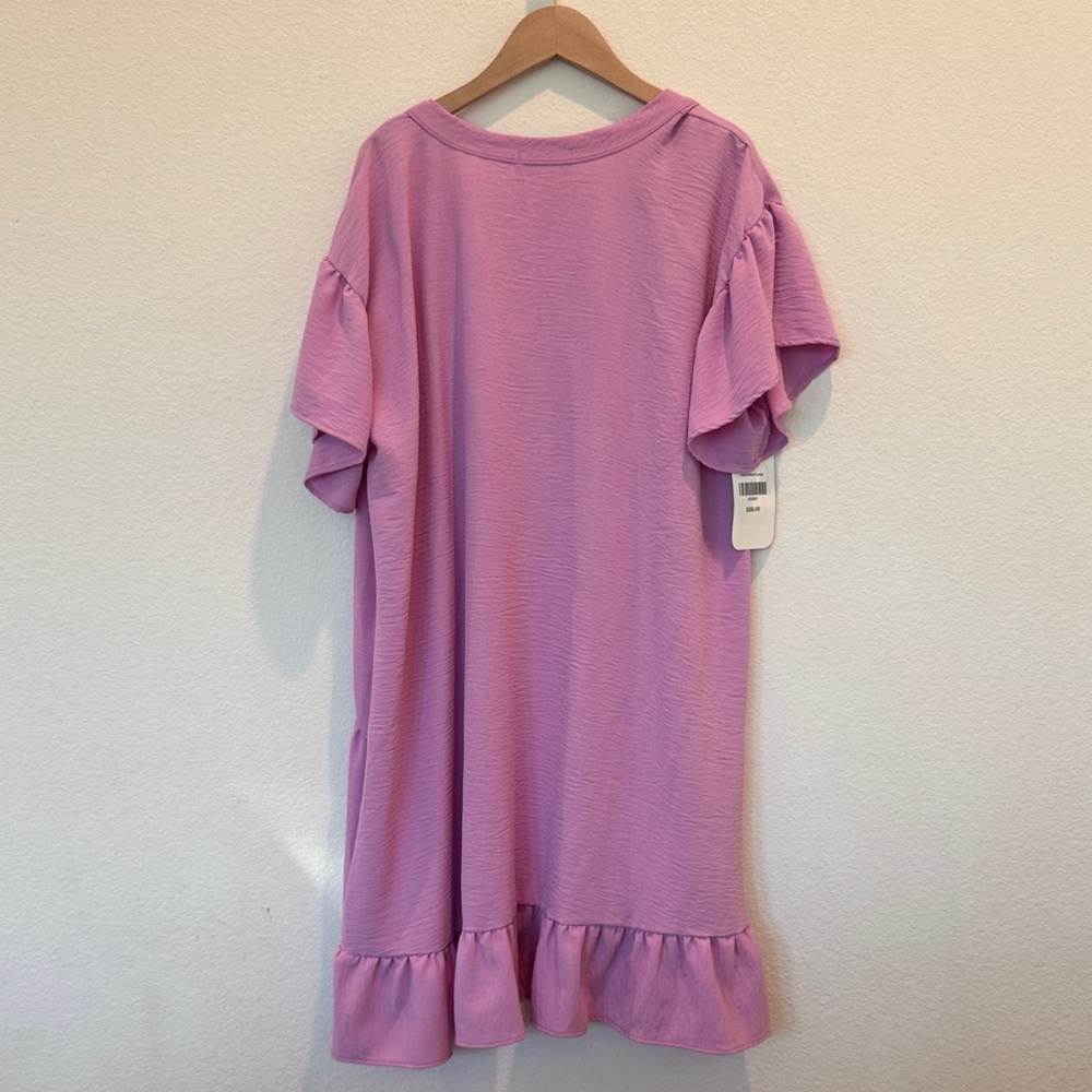 NWT Purple Ruffled Dress - Picture 5 of 5